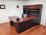 Office Desk Set Sauder Via Collection Hutch, 2 Drawer Lateral File Cbt W/hutch. Fixed Price $500.00.