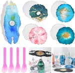 Resin Molds SILICONE,4 Coaster And Wine Rack Kit& Stir Sticks. Fixed Price $29.00.