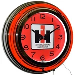 15" International Harvester Case Farmall Double Neon Clock Garage Decor (red). Fixed Price $132.95.