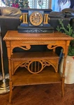 Antique Victorian Parlor Table 1920S Brown Walnut Oak Side 85340. Fixed Price $175.00.