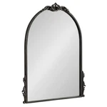 Myrcelle 26 Inch Arched Wall Mirror Antique Black French Provincial Design. Fixed Price $149.90.