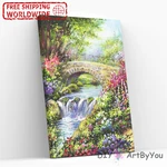 Bridge River Abstract Paint By Numbers Kit Oil Diy Framed Art Wall Home. Fixed Price $15.89.