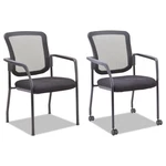 Alera Mesh Guest Stacking Chair, Black - Breathable, Mobile/fixed. Fixed Price $181.20.