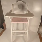Badger Basket Doll High Chair Pink Gingham 11X11X24 Model 01013. Fixed Price $9.85.