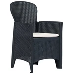 Patio Chairs 2 Pcs Dining Single With Cushion Plastic Rattan Look Vidaxl. Fixed Price $156.99.