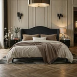 Queen Size Bed Frame Upholstered Wingback 47 Tufted Headboard Black Allewie Tall. Fixed Price $259.99.