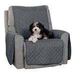 Furhaven Water-resistant & Reversible Recliner, Polka Paw Gray. Fixed Price $45.99.