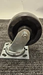 (qty 2) Faultless E14-5 Steel Plate Ball Bearing Swivel Casters 4-1/2" Diameter. Fixed Price $35.00.