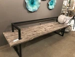 Herbert Xxl 80" Rustic Farmhouse Reclaimed Wood Bench Aged Iron Uttermost 24701. Fixed Price $900.00.