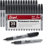Permanent Bulk, 32 Pack Black Set, Fine Tip, Waterproof. Fixed Price $21.13.