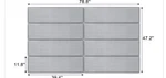 ART3D - Upholstered King Bed Headboard Or Accent Wall 8 Panels. Fixed Price $164.99.