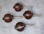 Set Of 4 Mcm Shepherd Casters Planet Wheel Carpets Brown Round Vtg Rare. Fixed Price $25.00.