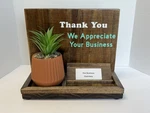 Wood Grain We Appreciate Your Business Office Desk Or Front Counter Sign. Fixed Price $26.99.