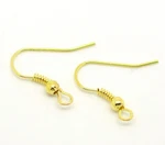 Sexy Sparkles 100 Pcs Earring Wire Hooks With Ball And Spring Gold Tone 21MM. Fixed Price $9.99.