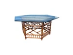 Lexington Tommy Bahama Island Estate Key Largo Cocktail Table With Glass Top. Fixed Price $765.00.