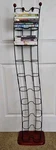 Vintage Atlantic Wave Red Wood Base Dvd/video Games Tower Retro Wire Rack 51". Fixed Price $79.99.