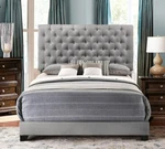 Homelegance Kinsley Upholstered Bed Set Headboard- Queen- Gray. Fixed Price $339.00.