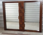 1970S Mid Century Lane Brutalist Bedroom Dresser Mirror & Hardware. Fixed Price $195.00.