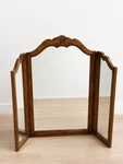 Vintage Ethan Allen Country French 3-VIEW Dresser Mirror Fruitwood Finish. Fixed Price $350.00.