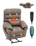 Vevor Power Lift Recliner Chair With Heat And Massage Light Brown. Fixed Price $697.90.