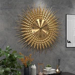 Modern Large Wall Decorative Metal Mid Century Clocks, Gold Big Silen. Fixed Price $166.99.