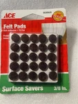 75-PC Ace Self Adhesive Protective Felt Pads 3/8" Size Brown 5030929(D2). Fixed Price $9.99.