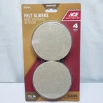 Ace Reusable Felt Sliders For Hardwood Floors 3 1/2" Round #5426440 Pcs.. Fixed Price $13.75.
