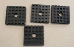 Black Waffle Rubber - Anti Vibration Pads For Machinery Pack Of 4 Square. Fixed Price $8.74.