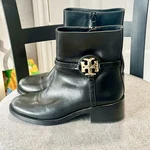 Tory Burch Miller Calf Leather Zip Bootie 45MM Perfect Black Us 5.5 Euc! No Box!. Fixed Price $73.98.
