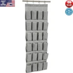 24 Pocket Over The Door Organizer Durable Hanging Storage Shoes Socks New. Fixed Price $45.73.