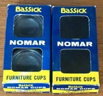 Lot Of 2 Vintage Bassick Nomar Furniture Cups Round Shape: Nib 4 Per Box. Fixed Price $15.99.