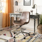 Safavieh Fletcher Swivel Office Chair Brown / Chrome. Fixed Price $173.63.
