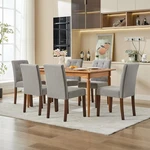 Set 2/4/6 Velvet Blue/grey Kitchen Dining Chairs Soft Padded Seat Wooden Legs. Fixed Price $251.05.