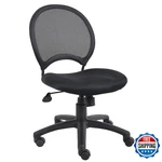 Boss Office Products Mesh Task Chair Without Arms In Black B6215. Fixed Price $160.33.