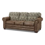 American Furniture Classics 8505-90 Deer Teal/brown Lodge Tapestry Sofa Sleeper. Fixed Price $1815.76.