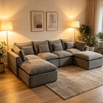 129.8" Width Cloud Couch Oversized Modular Sectional Sofa True Relax Comfy. Fixed Price $524.18.