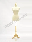 Size 2-4 Female Foam Dress Form With Linen Cover JF-F2/4L. Fixed Price $80.00.