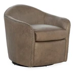 Hooker Furniture CC533-SW Roper 29"W Swivel Leather Accent Chair Big Top Dark. Fixed Price $820.00.