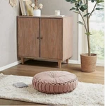 22" Oversize Lorissa Poly Chenille Round Floor Pillow Blush - Intelligent Design. Fixed Price $25.00.