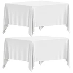 White Square Tablecloth 52X52 Inch, 200GSM - Set Extra Soft Table.... Fixed Price $21.48.