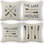 Siusue Lake House Decor Pillows Case 18 X Inch Set Of 4, Paddle. Fixed Price $30.79.