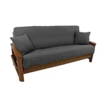 Blazing Needles Solid Twill 8" 9" Futon Cover Set With 2 Throw Pillows (se.... Fixed Price $100.24.