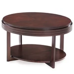 Leick Favorite Finds Oval Wood Coffee Table Brown/chocolate Cherry. Fixed Price $249.99.
