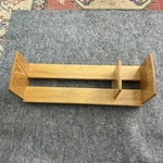 Vintage Wood Media Storage Rack Desk Top Book Shelf Vhs Dvd Cd 25 Inch. Fixed Price $31.50.