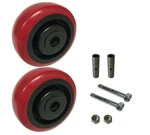 2 Caster Wheels Set 4" 5" 6" 8" Polyurethane On Plastic With Bearing & Kit. Fixed Price $31.03.