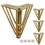 4 Gold Furniture Legs Modern Chic Elegant Replacement Sofa Coffee Table Etc. Fixed Price $99.90.