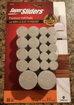 Super Sliders Assorted Round Self Stick Felt Pads 80 Pack White/beige. Fixed Price $14.95.