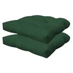 Outdoor Essentials Set Of 2 Tufted Seat Pads, 19 X 18, Hunter Green. Fixed Price $75.00.