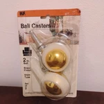 Kf Ball Casters Set Of 2' Brass Finish #2615. Fixed Price $8.45.