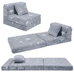 Memorecool Kids Tri-fold Sofa Bed Glow Star Floor Mattress Foldable Futon Chair. Fixed Price $100.01.
